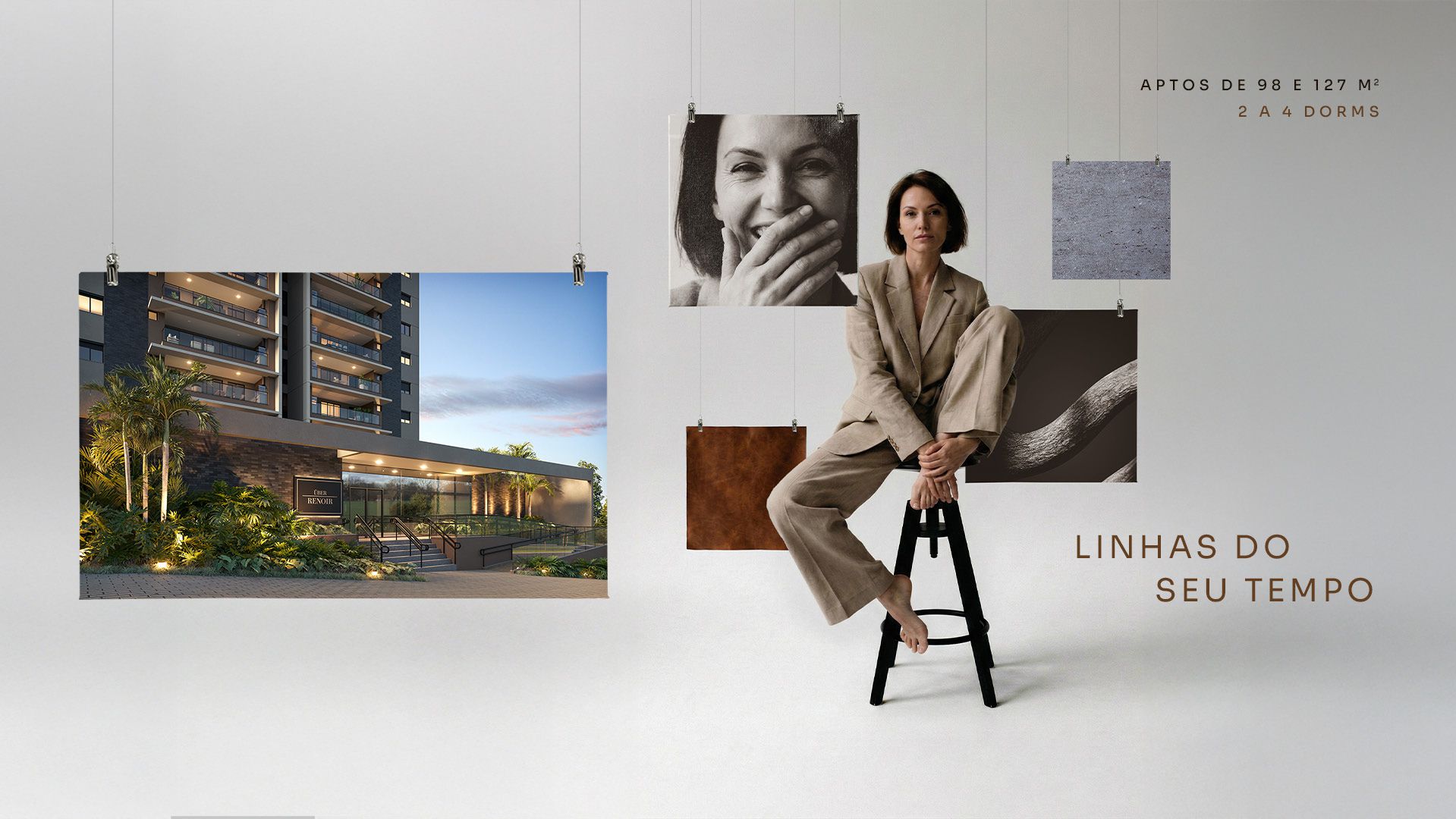 Imagem conceitual do empreendimento Über Renoir com arquitetura e estilo de vida